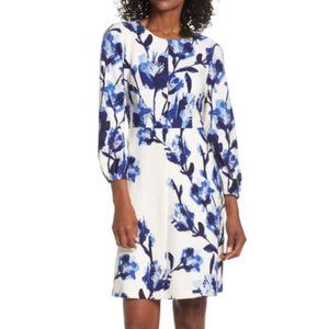 Eliza J Scuba Crepe Fit n Flare Floral Dress 12
